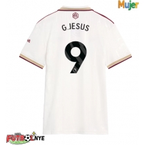 Camiseta Arsenal Gabriel Jesus #9 Tercera Equipación para mujer 2025-26 manga corta